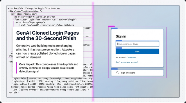 GenAI Cloned Login Pages and the 30-Second Phish